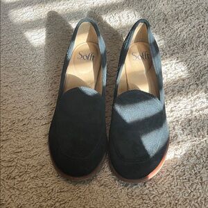 Sofft Black Suede Loafers